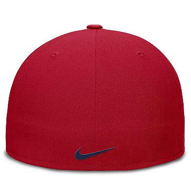 Men's Nike Red Chicago Cubs Wordmark Dri-FIT Round Bill True Fitted Hat