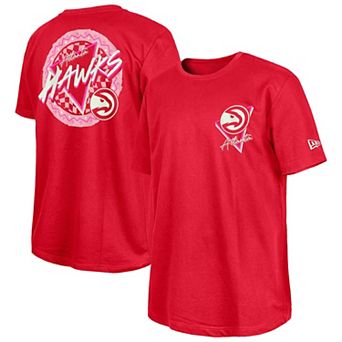 New Era Red Atlanta Hawks Glow-in-the-Dark T-Shirt