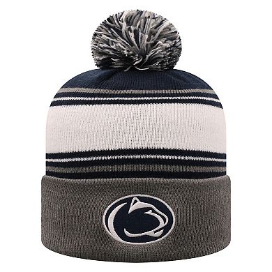 Men's Top of the World True Navy Penn State Nittany Lions Ambient Cuffed Knit Hat with Pom