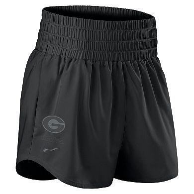 Women's Nike Black Georgia Bulldogs Performance One High-Rise Shorts