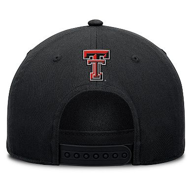 Men's Fanatics Black Texas Tech Red Raiders Foul Ball Rope Adjustable Hat