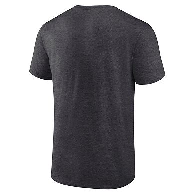 Men's Fanatics Heather Charcoal Calgary Flames Authentic Pro Core Primary T-Shirt