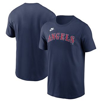 Men's Nike Navy California Angels Cooperstown Collection Wordmark T-Shirt