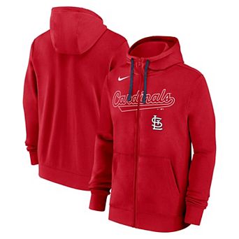 Men's Nike Red St. Louis Cardinals Knockout Script Full-Zip Hoodie