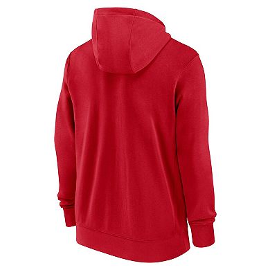 Men's Nike Red St. Louis Cardinals Knockout Script Full-Zip Hoodie