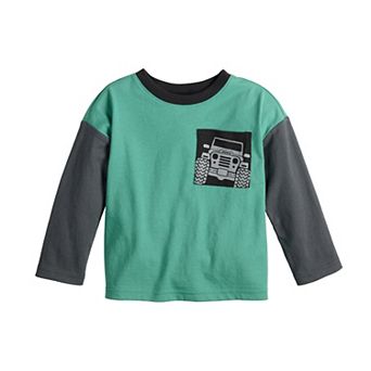 Baby & Toddler Boy Jumping Beans® Colorblock Graphic Pocket Tee
