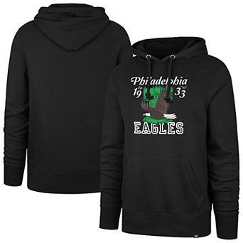 Men's '47 Black Philadelphia Eagles Regional Headline Pullover Hoodie
