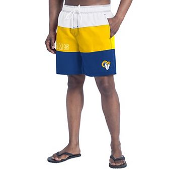Men's G-III Sports by Carl Banks Royal/Gold Los Angeles Rams Sunrise Volley Swim Shorts