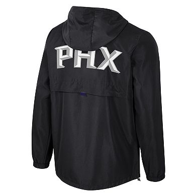 Unisex Stadium Essentials Black Phoenix Suns Compete Quarter-Zip Windbreaker Jacket