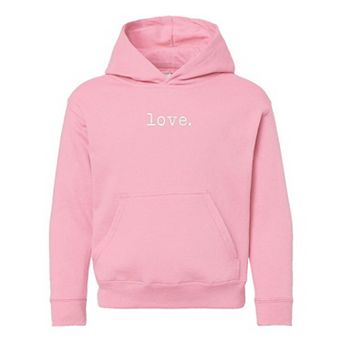 Embroidered Love Typewriter Youth Graphic Hoodie