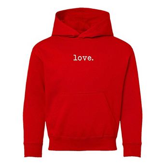 Embroidered Love Typewriter Youth Graphic Hoodie