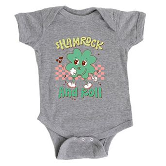 Shamrock And Roll Baby Bodysuit