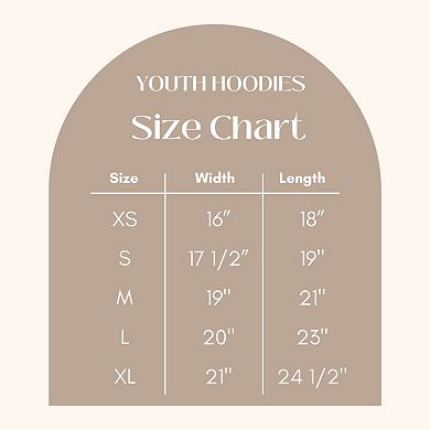 Embroidered Hand Drawn Heart Youth Graphic Hoodie
