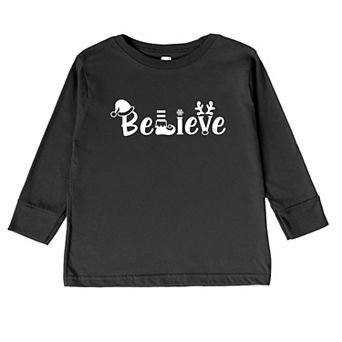 Believe Christmas Toddler Long Sleeve Graphic Tee