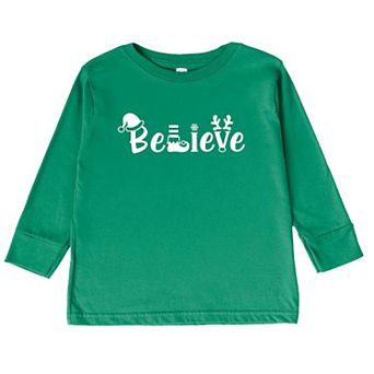 Believe Christmas Toddler Long Sleeve Graphic Tee