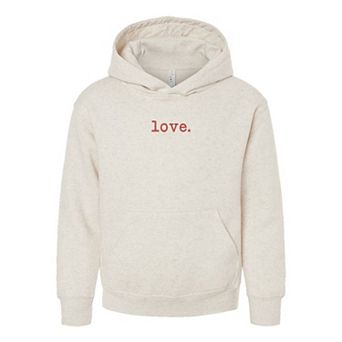 Embroidered Love Typewriter Youth Graphic Hoodie