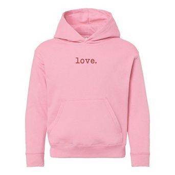 Embroidered Love Typewriter Youth Graphic Hoodie