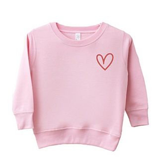 Embroidered Hand Drawn Heart Youth Ultra-Soft Graphic Sweatshirt
