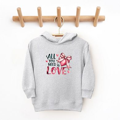 All You Need Is Love Coquette Toddler Graphic Hoodie