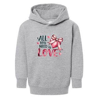 All You Need Is Love Coquette Toddler Graphic Hoodie