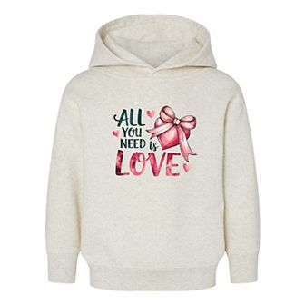 All You Need Is Love Coquette Toddler Graphic Hoodie