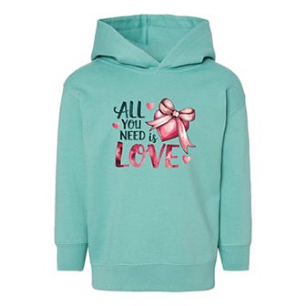 All You Need Is Love Coquette Toddler Graphic Hoodie