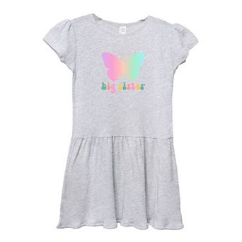 Big Sister Butterfly Toddler Girl Dress