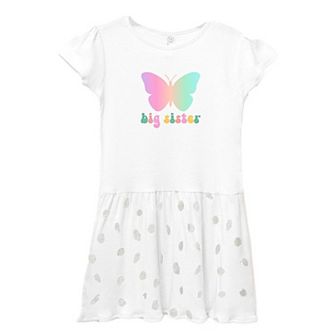 Big Sister Butterfly Toddler Girl Dress
