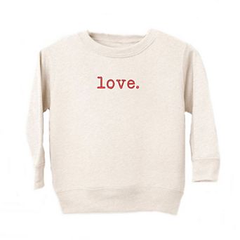 Embroidered Love Typewriter Youth Ultra-Soft Graphic Sweatshirt