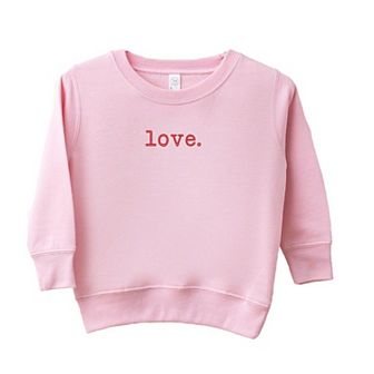 Embroidered Love Typewriter Youth Ultra-Soft Graphic Sweatshirt