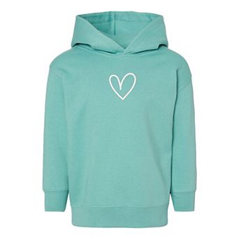 Embroidered Hand Drawn Heart Toddler Graphic Hoodie
