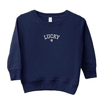 Embroidered Lucky Clover Youth Ultra-Soft Graphic Sweatshirt