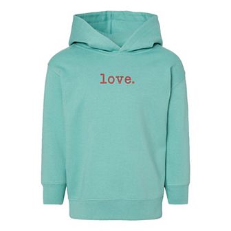Embroidered Love Typewriter Toddler Graphic Hoodie