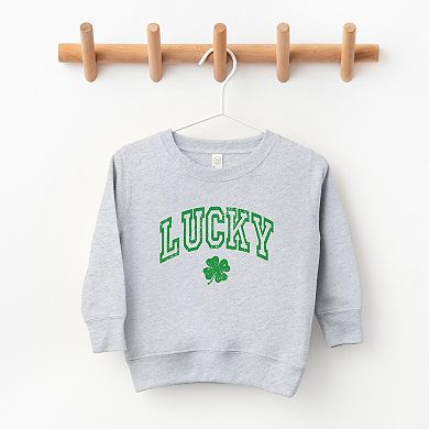 Lucky Clover Distressed Youth Ultra-Soft Graphic Sweatshirt