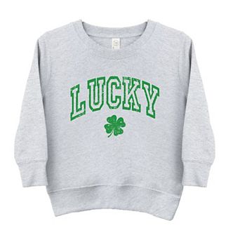 Lucky Clover Distressed Youth Ultra-Soft Graphic Sweatshirt
