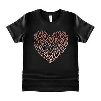 Melanin Heart Of Hearts Youth Short Sleeve Graphic Tee