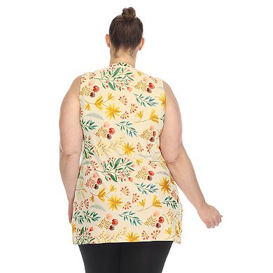 Plus Size Floral Sleeveless Tunic Top