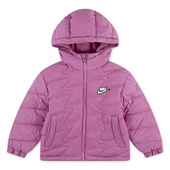 Toddler Girls Nike Swoosh Midweight Water Repellent Arctic Fleece Quilted Puffer Jacket