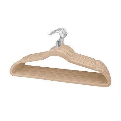 Belle Maison 25-pc. Camel Flocked Hanger Set