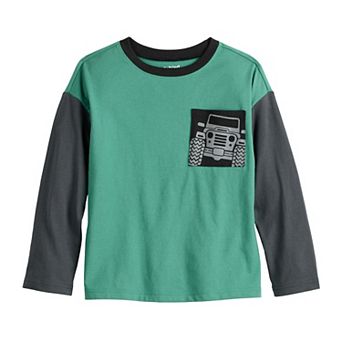 Boys 4-12 Jumping Beans® Colorblock Graphic Pocket Tee