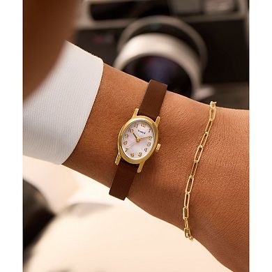 Timex® Cavatina Women's Leather Strap Watch - TW2W82500JT