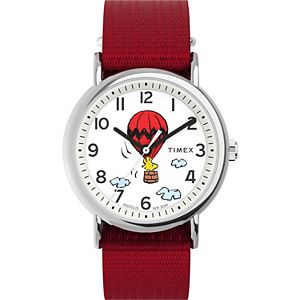 Timex Weekender® x Peanuts Baseball Snoopy Fabric Strap Watch