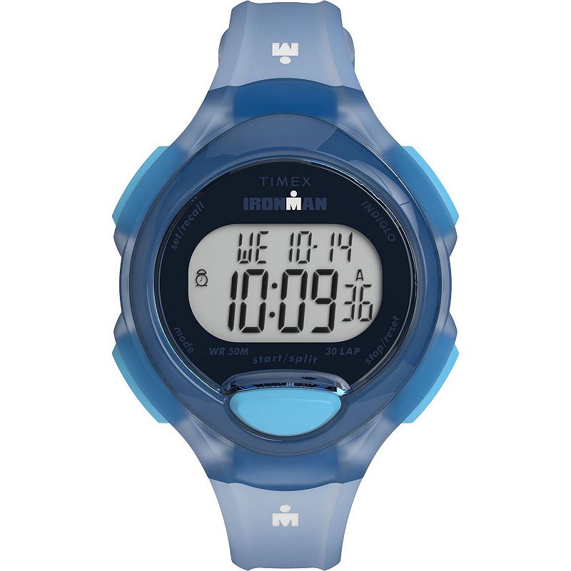 Timex® Ironman® Women's Essential 30-Lap Digital Watch - TW5M65800JT, Size: 34 mm, Blue