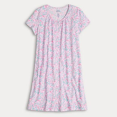 Women's Croft & Barrow® Short Sleeve Sleep Knit Gown