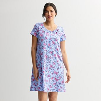 Women's Croft & Barrow® Short Sleeve Sleep Knit Gown