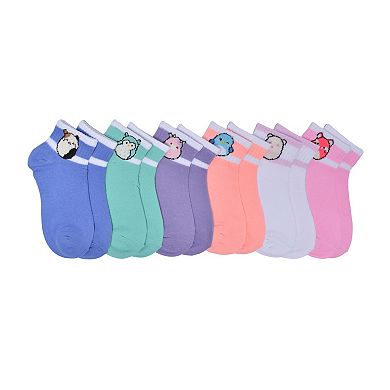 Girls Squishmallows 6-Pack Quarter Socks
