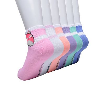 Girls Squishmallows 6-Pack Quarter Socks