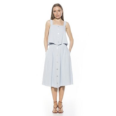 Women's ALEXIA ADMOR Elena Button Down Trapeze Tank Top