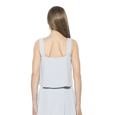 Women's ALEXIA ADMOR Elena Button Down Trapeze Tank Top