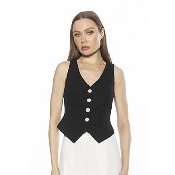 Women's ALEXIA ADMOR Liliana Sleeveless Button Down Vest Top